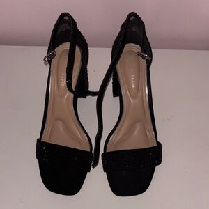 Kelly & Katie Black Strappy Heels Studded